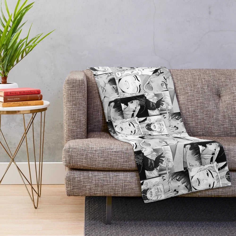 Soft and plush yaoi anime-inspired blanket