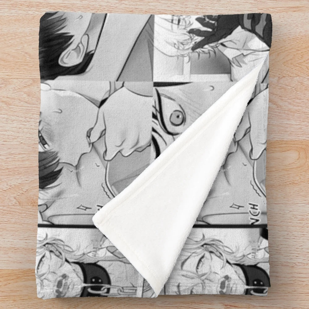 Soft and plush yaoi anime-inspired blanket