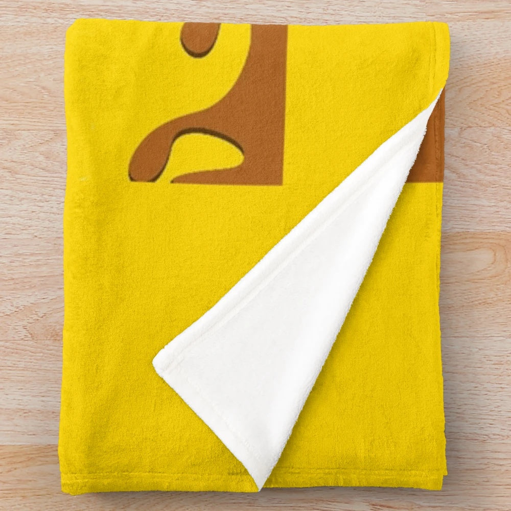 Yoohoo chocolate milk plush blanket with soft, snuggly material