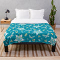 Silent Princess-patterned blue plush blanket