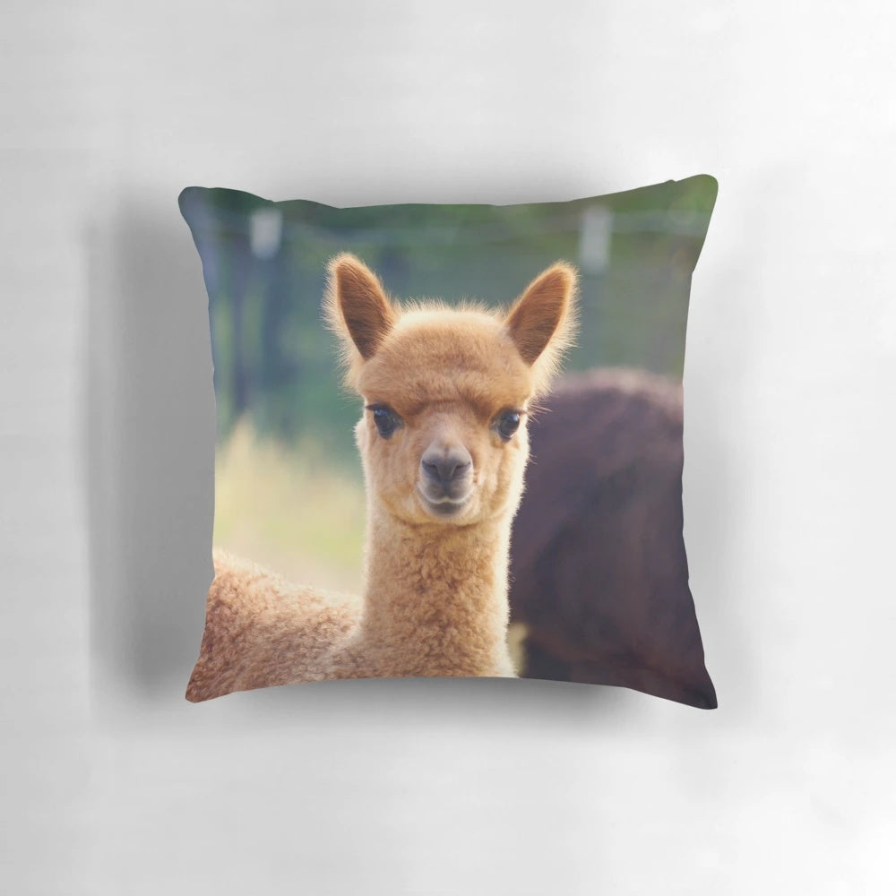 Cozy and adorable alpaca-inspired plush pillow