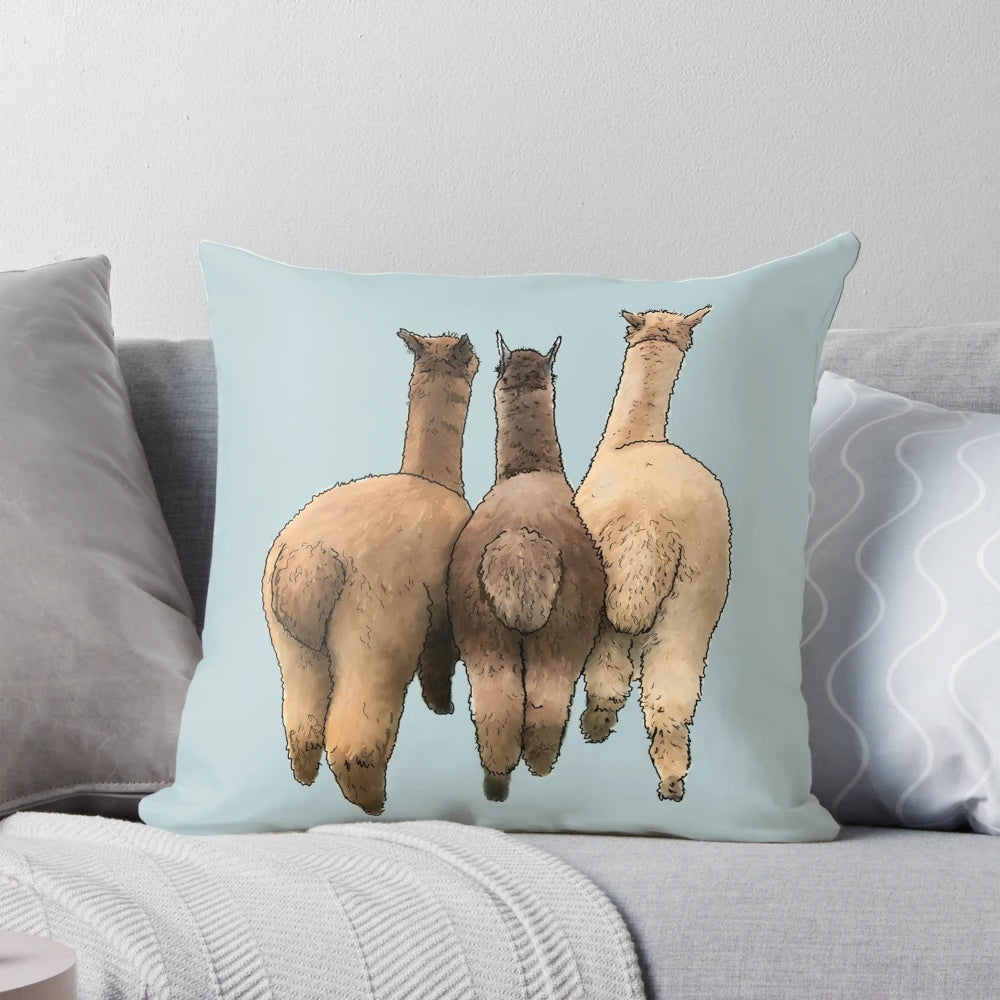 Soft and plush alpaca-themed pillow for relaxation and comfort