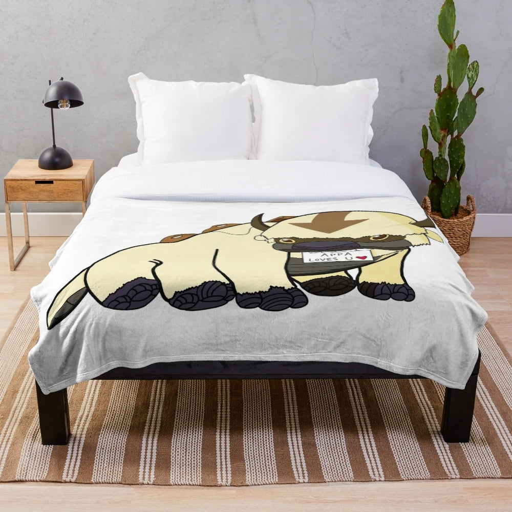 Appa plush blanket featuring the flying bison from Avatar: The Last Airbender