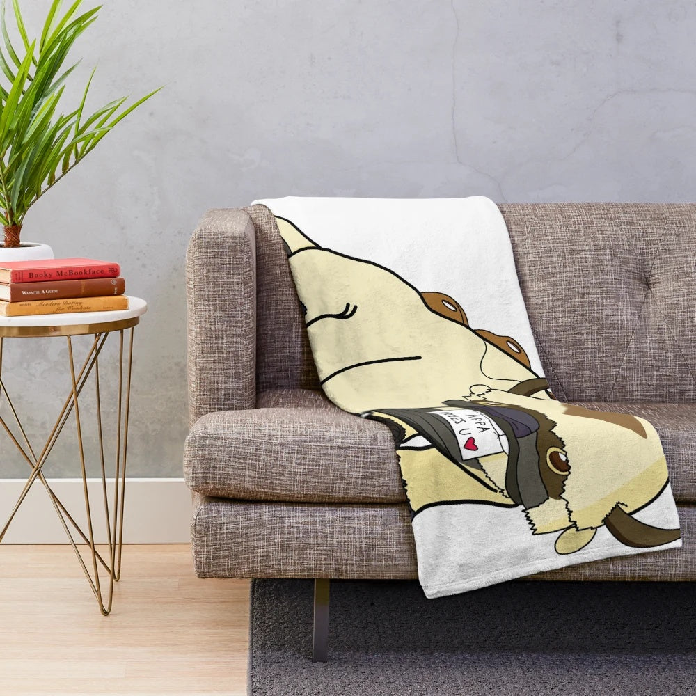 Appa plush blanket featuring the flying bison from Avatar: The Last Airbender