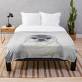 Adorable baby seal portrait plush blanket for nursery or kids room decor