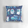 Large, fluffy Bigfoot pillow with a whimsical, cartoon-like design, perfect for kids' bedrooms and nurseries.