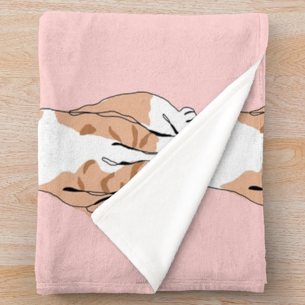 Soft and cozy cat plush blanket perfect for snuggling