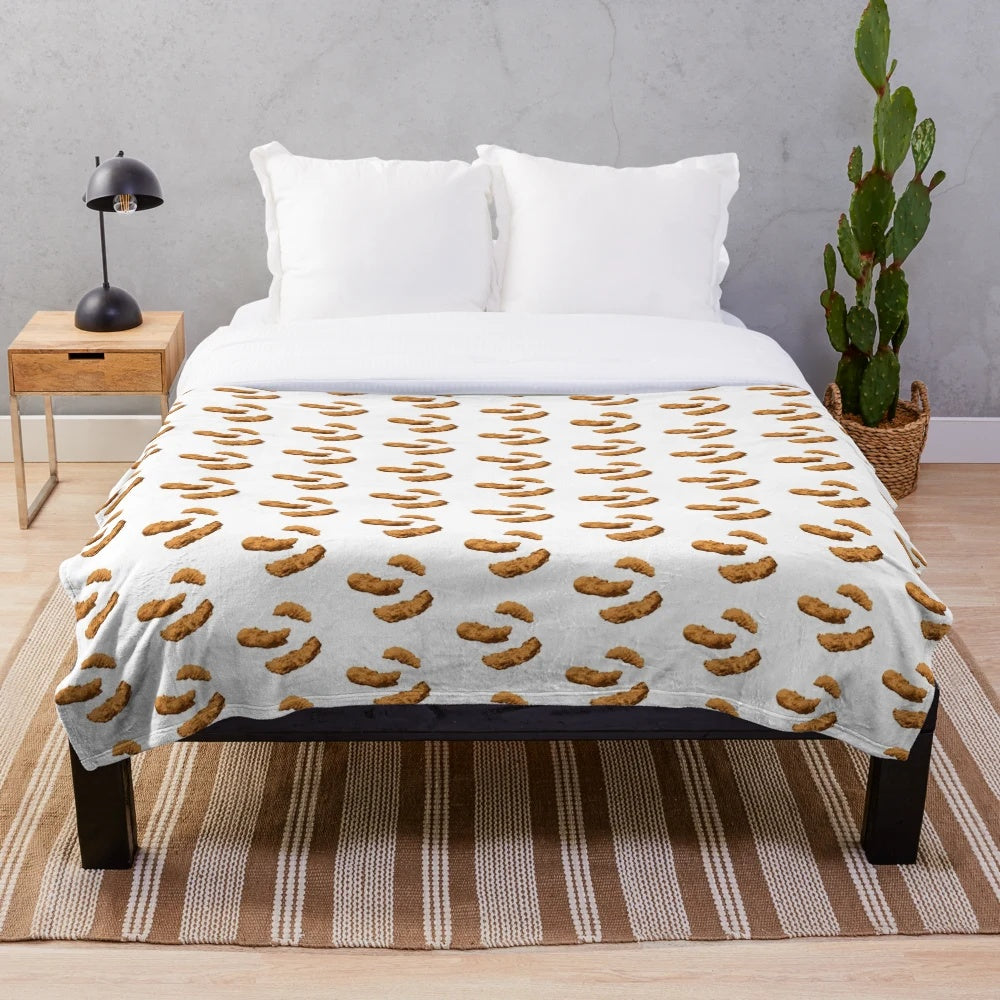 Chicken Tenders Plush Blanket, Soft and Comfortable Chicken-Themed Plush Blanket
