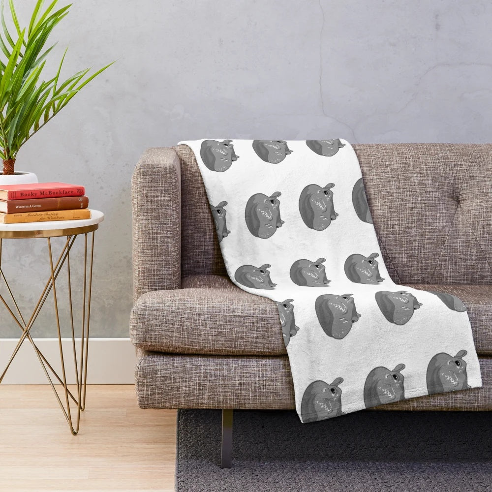 Soft and cozy hippo plush blanket featuring Fiona from the Cincinnati Zoo