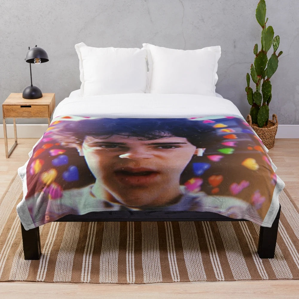 Jack Dylan Grazer inspired plush blanket with hearts
