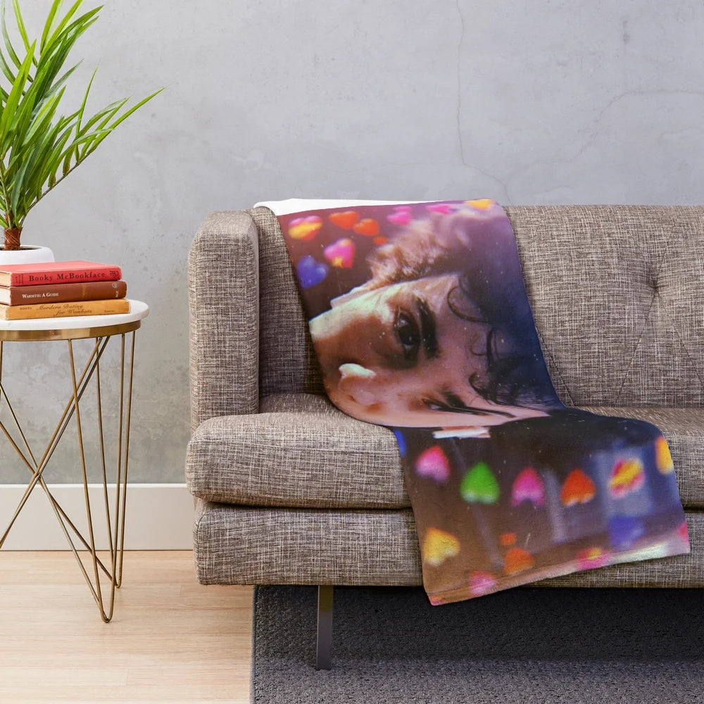 Jack Dylan Grazer inspired plush blanket with hearts