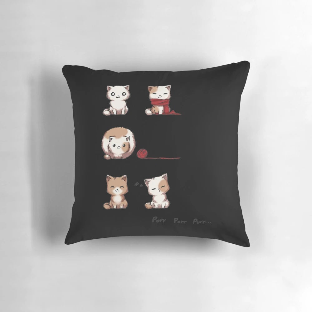 A soft, plush kitty pillow in pastel colors, perfect for anime and Netflix fans.