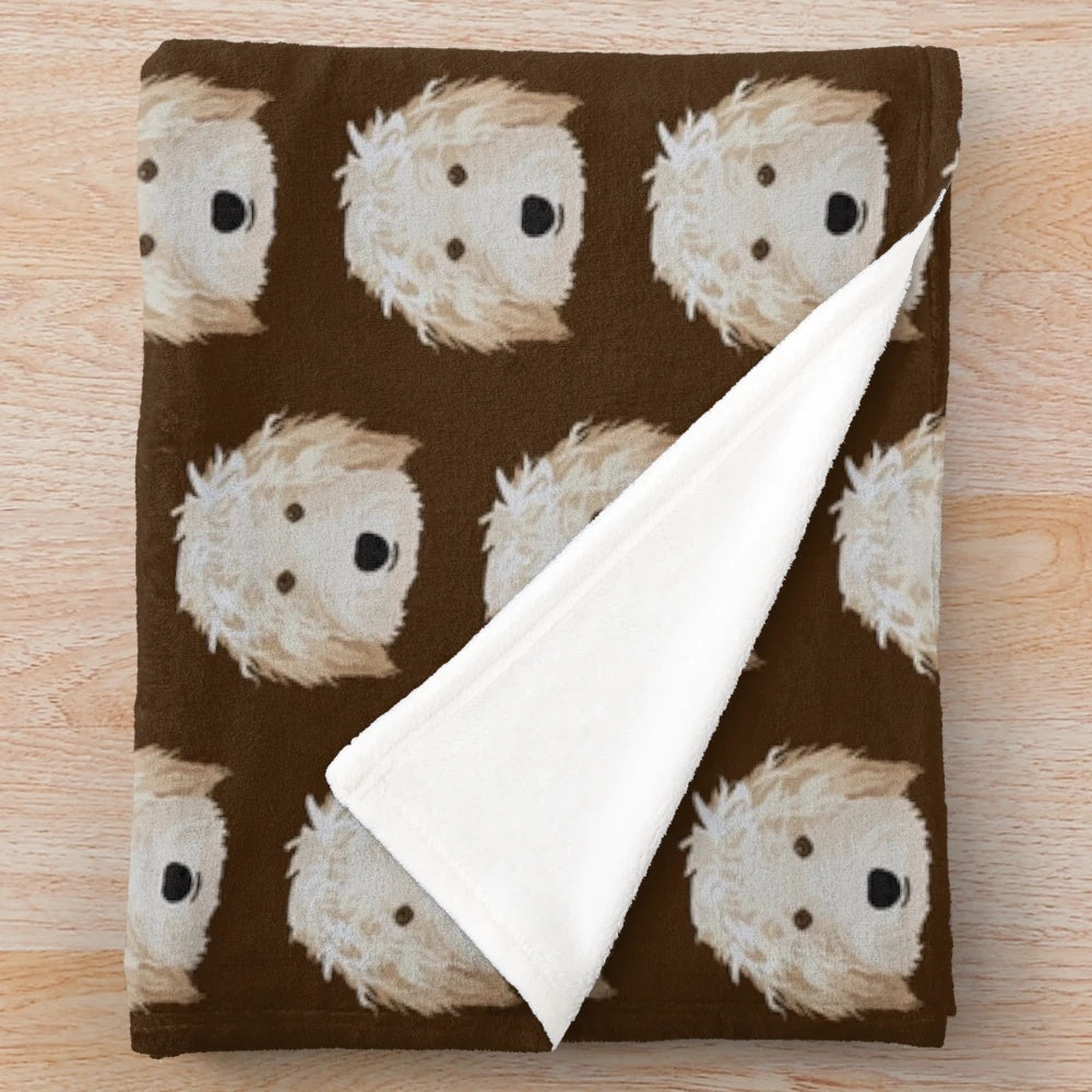 Labradoodle dog plush blanket