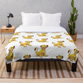 Soft and plush blanket with a lion design, perfect for bedroom or nursery decor
