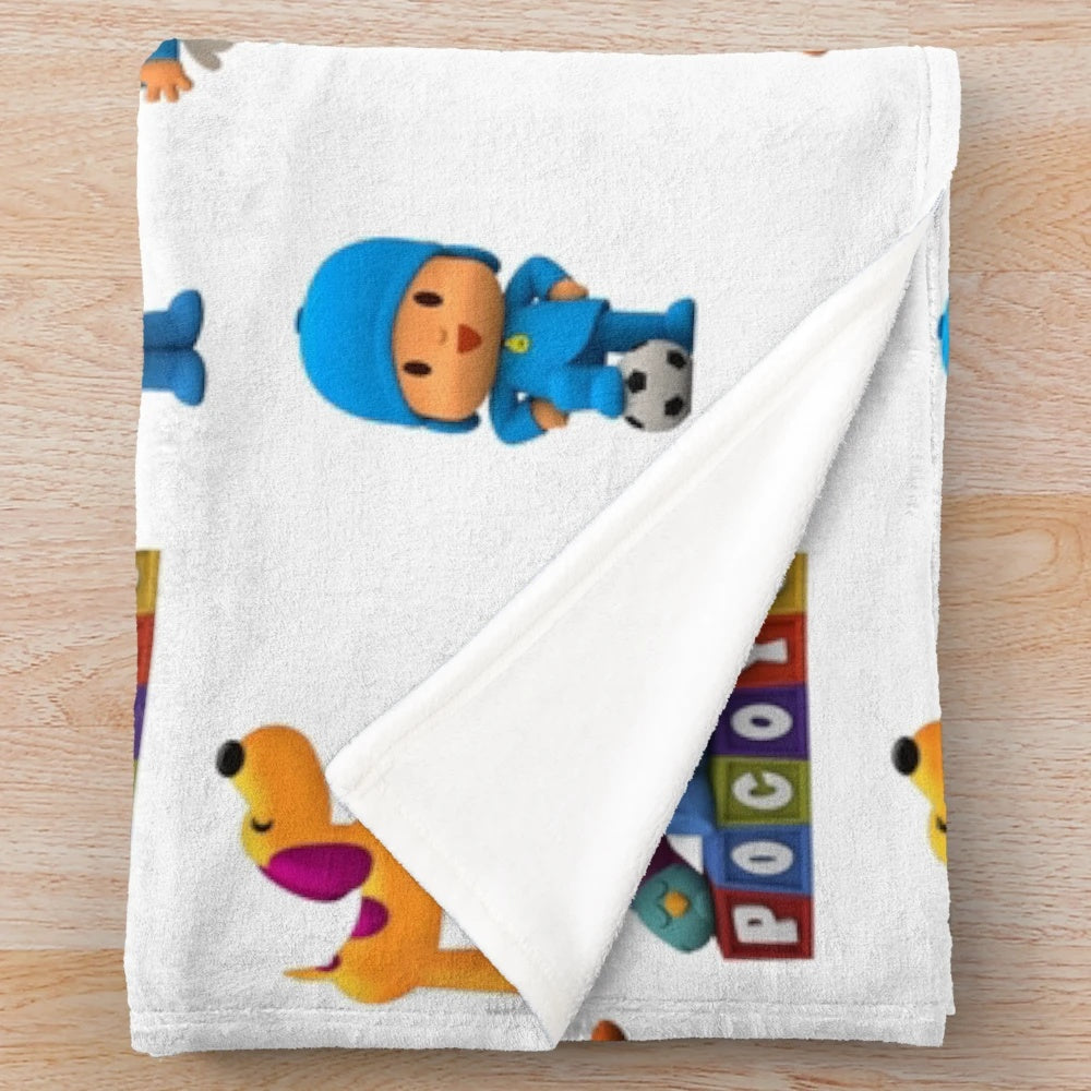 Pocoyo inspired plush blanket for kids