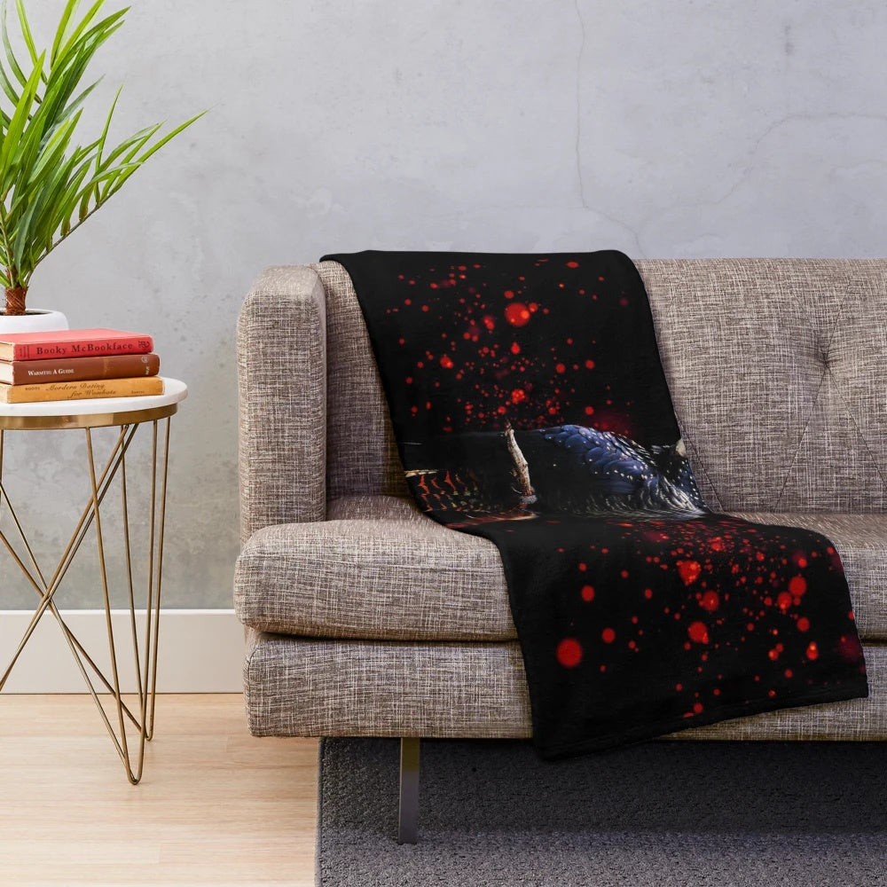 Red Tailed Black Cockatoo Plush Blanket