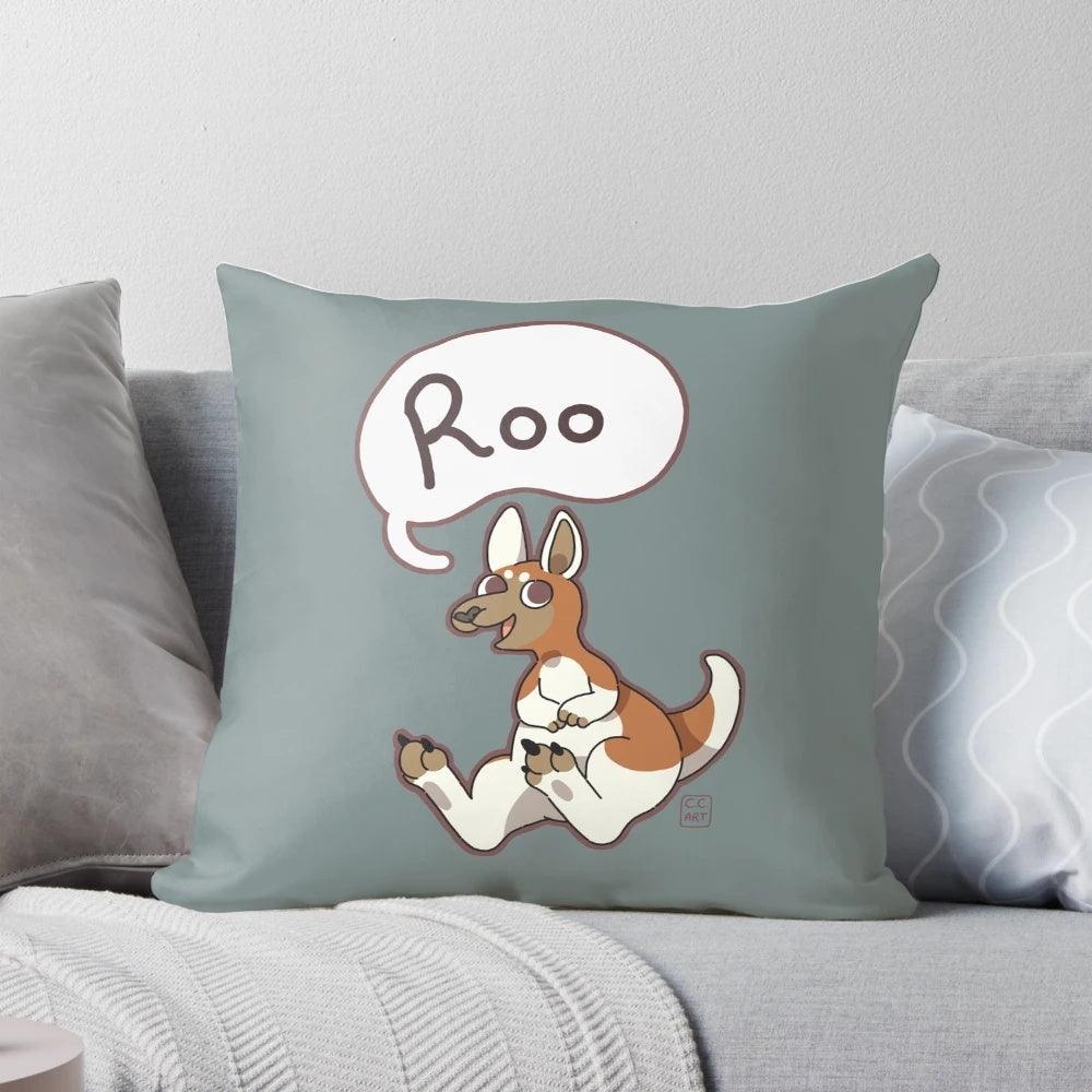 Roo the Kangaroo Plush Pillow - Soft, Huggable Cartoon Animal Accent