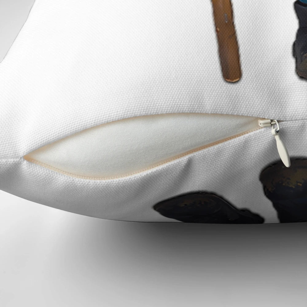 A plush pillow featuring Shaun the Sheep, the beloved character from the popular animation series.