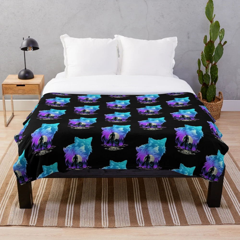 Torgal plush blanket featuring the iconic wolf from Final Fantasy XVI
