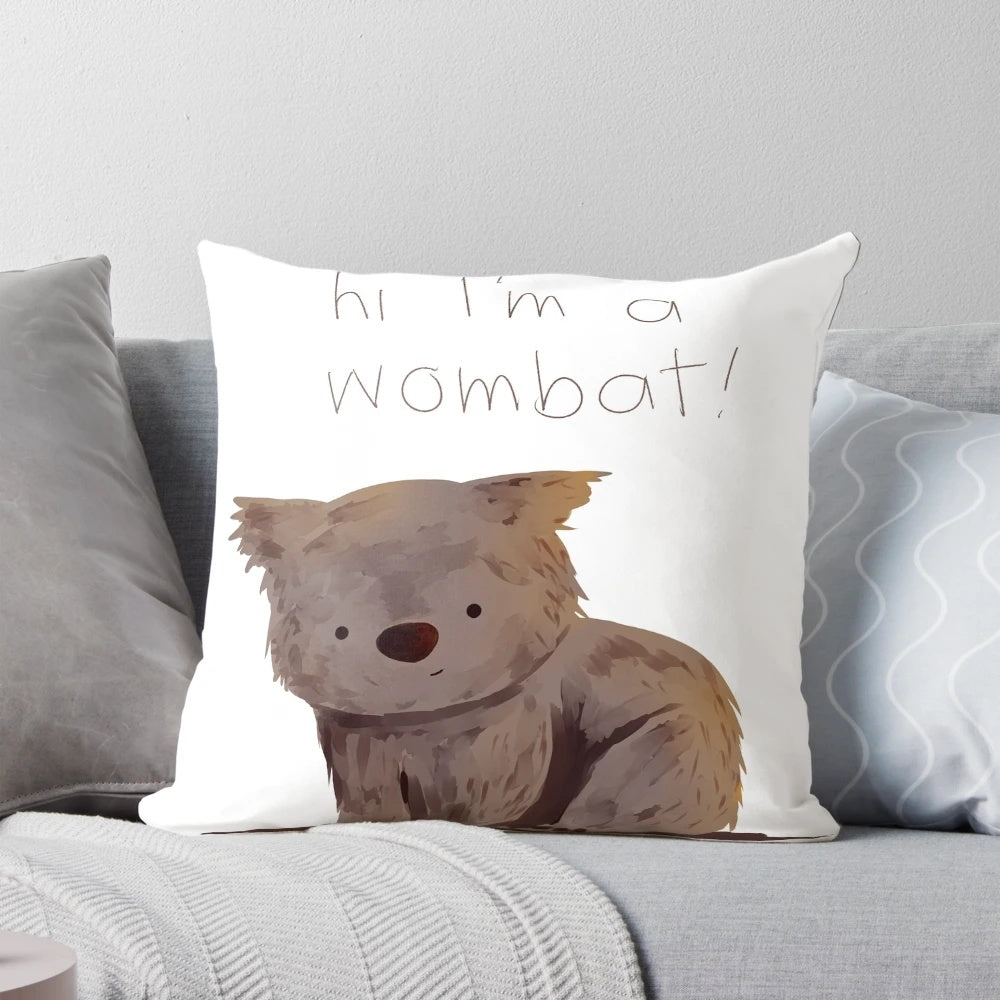 A soft, plush wombat pillow for cozy comfort and adorable home decor.