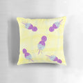 Soft and plush cotton candy-themed decorative pillow in pastel purple with a bow and glitter accents