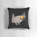 Soft and cuddly greater prairie chicken plush pillow with realistic details
