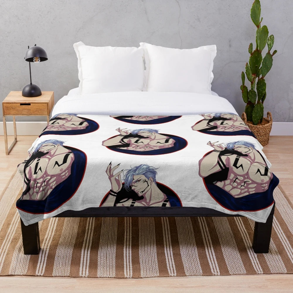 Soft and plush anime-inspired blanket for cozy home decor