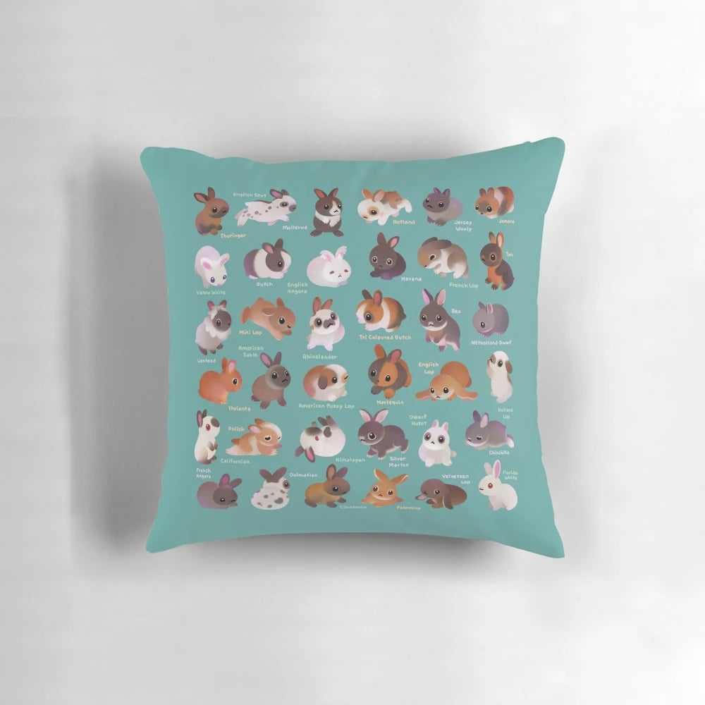 A soft and fluffy pillow in the shape of a bunny, perfect for adding a touch of coziness to your home.