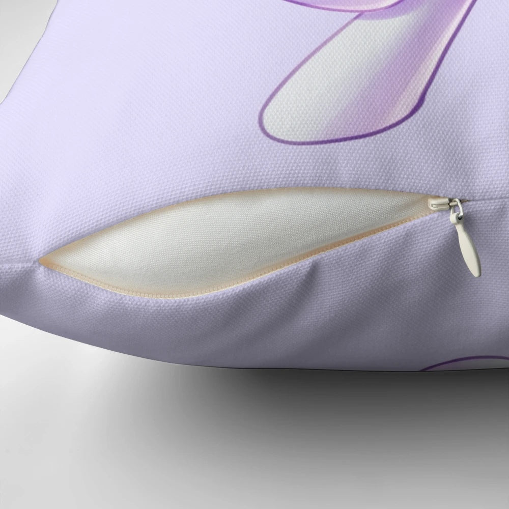 Soft and fluffy Rarity pillow from My Little Pony, featuring the unicorn pony in white and purple colors.