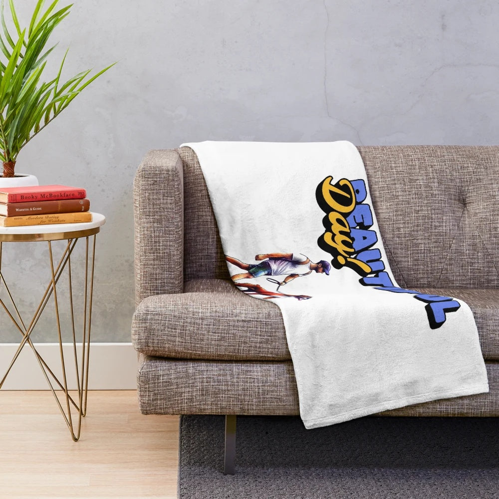 Soft and cozy plush blanket with a pet-friendly design