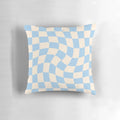 Cozy blue twist accent pillow for nursery and bedroom