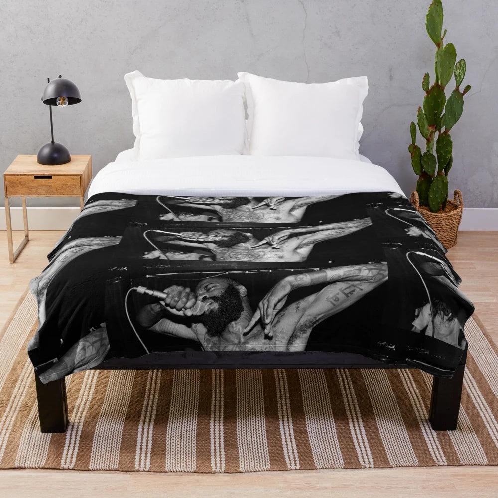 Death Grips-inspired plush blanket