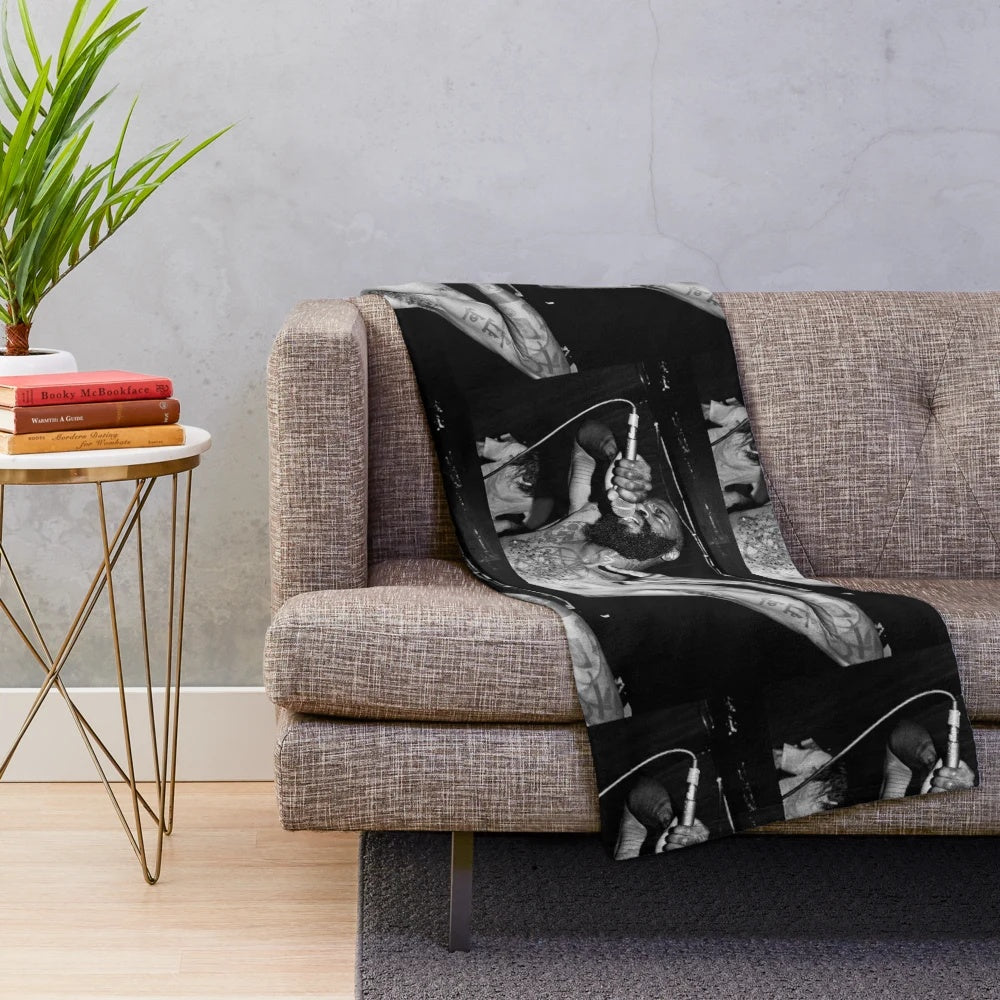 Death Grips-inspired plush blanket