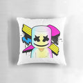 Plush DJ Marshmallow Pillow with Colorful Designs for Music Enthusiasts