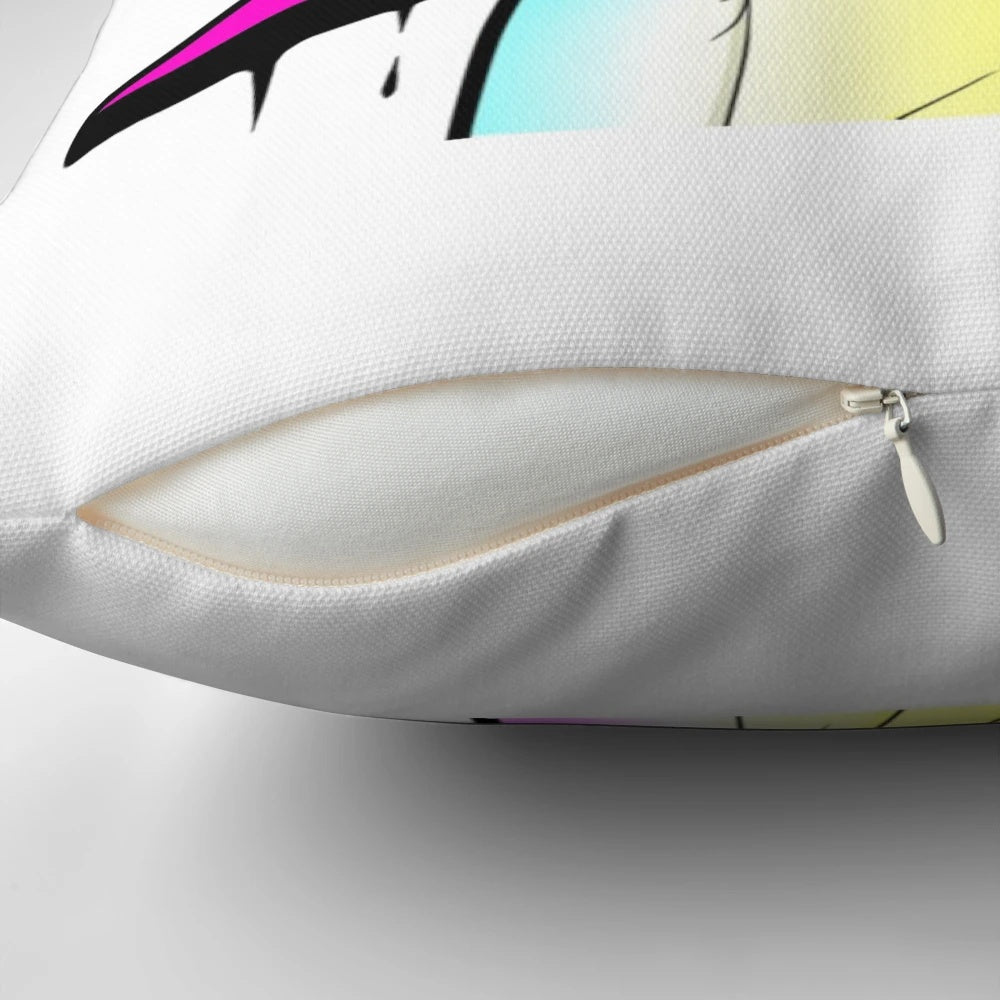 Plush DJ Marshmallow Pillow with Colorful Designs for Music Enthusiasts