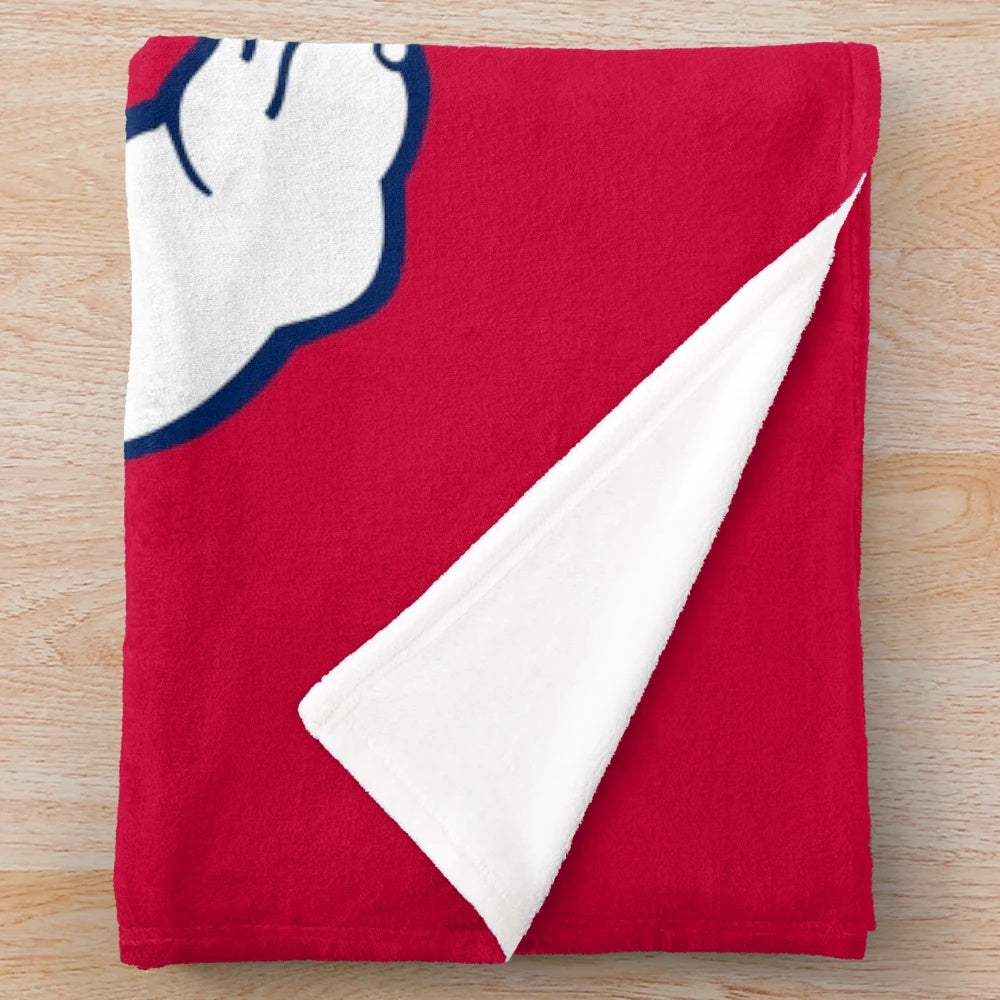Plush blanket with sports team logo design