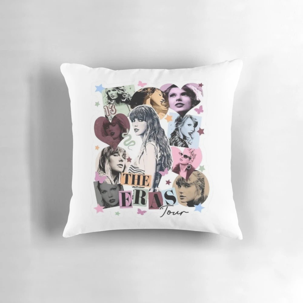 A cozy and fashionable Taylor Swift Eras Tour pillow.