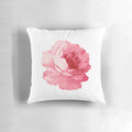 A soft and decorative pink peony floral pillow perfect for adding a touch of nature to your home.