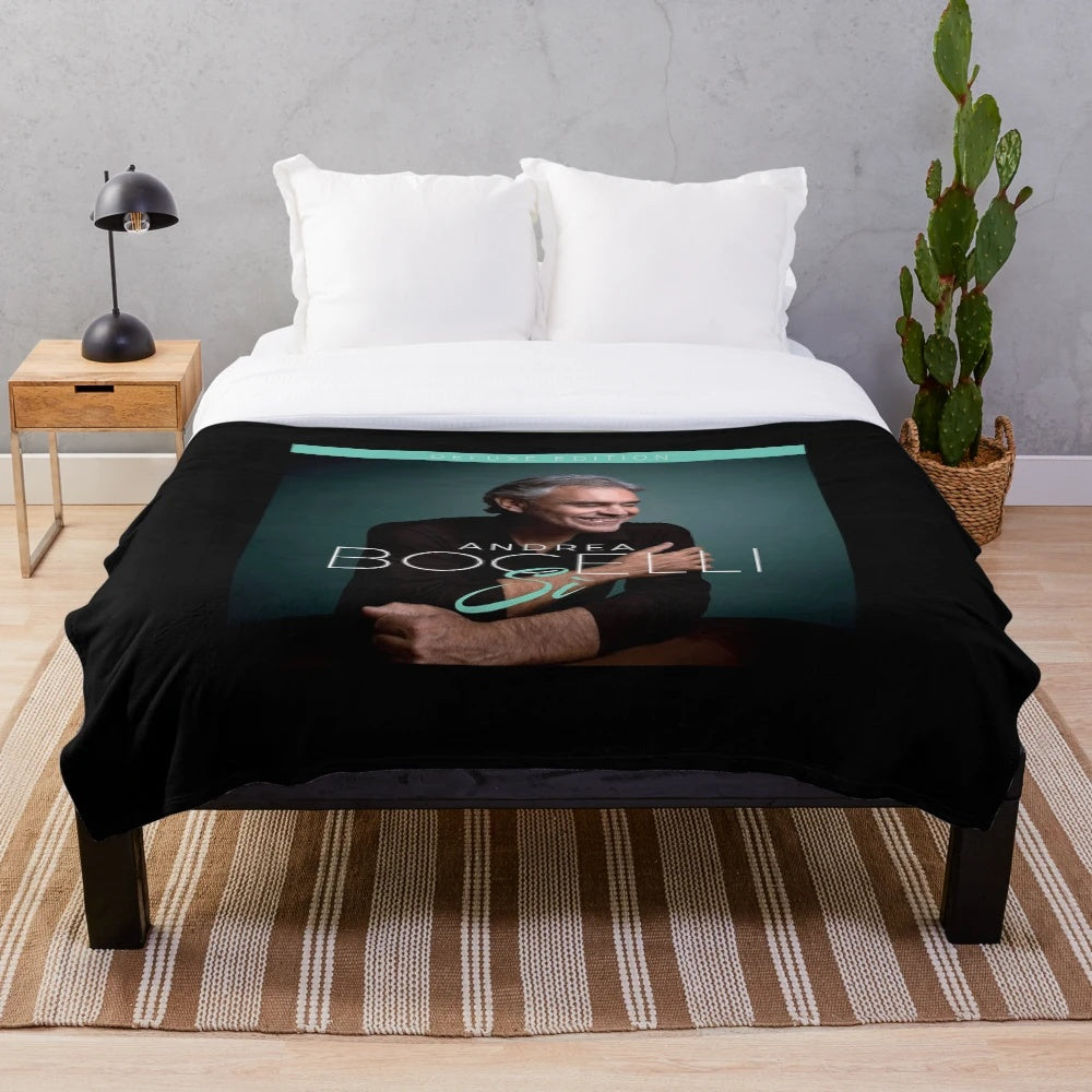 Andrea Bocelli inspired soft plush blanket