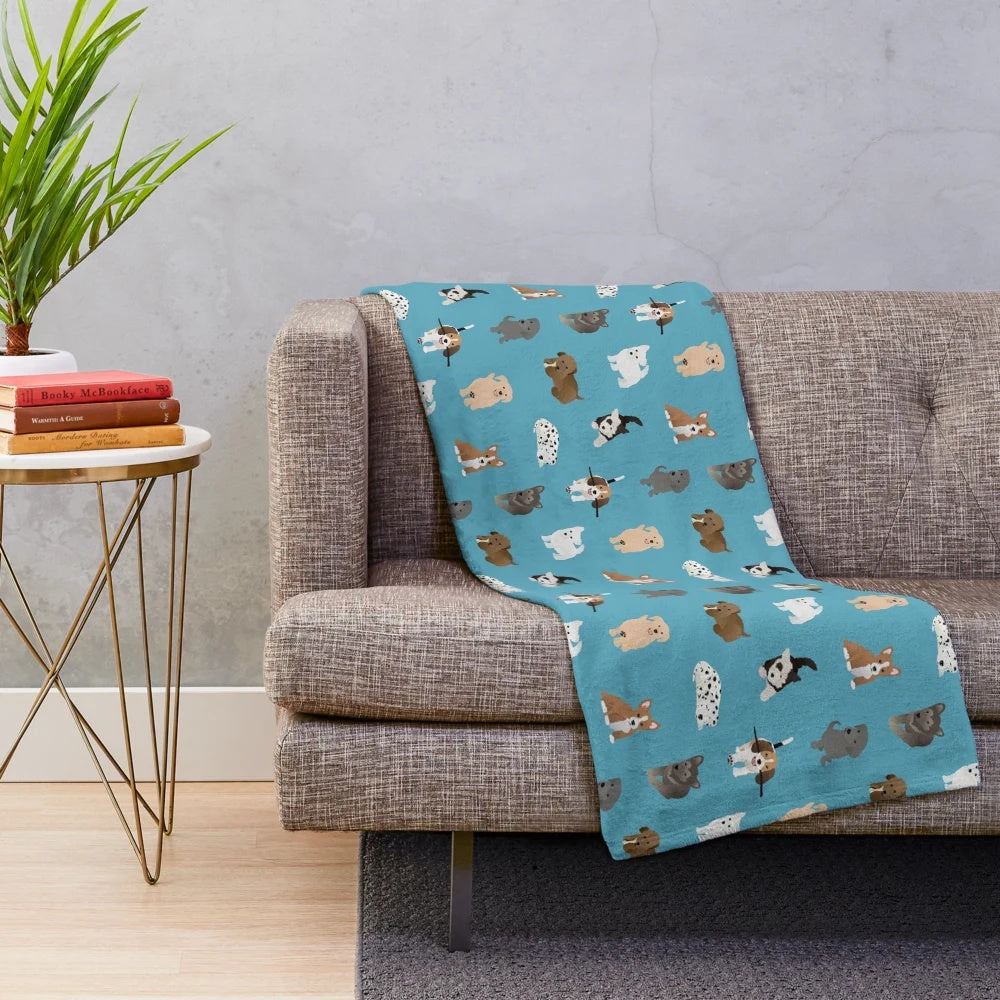 Soft and cozy plush blanket with an adorable animal pattern design