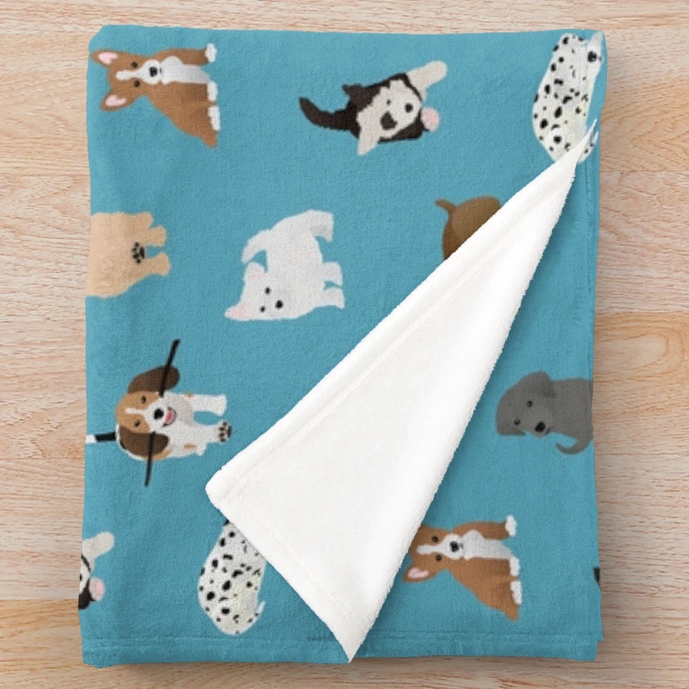 Soft and cozy plush blanket with an adorable animal pattern design