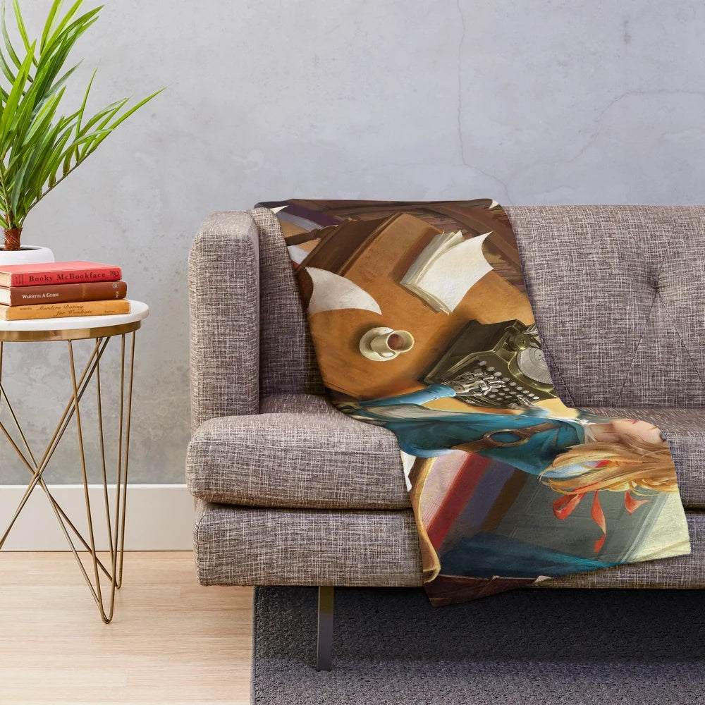 Soft and cozy violet evergarden inspired plush blanket