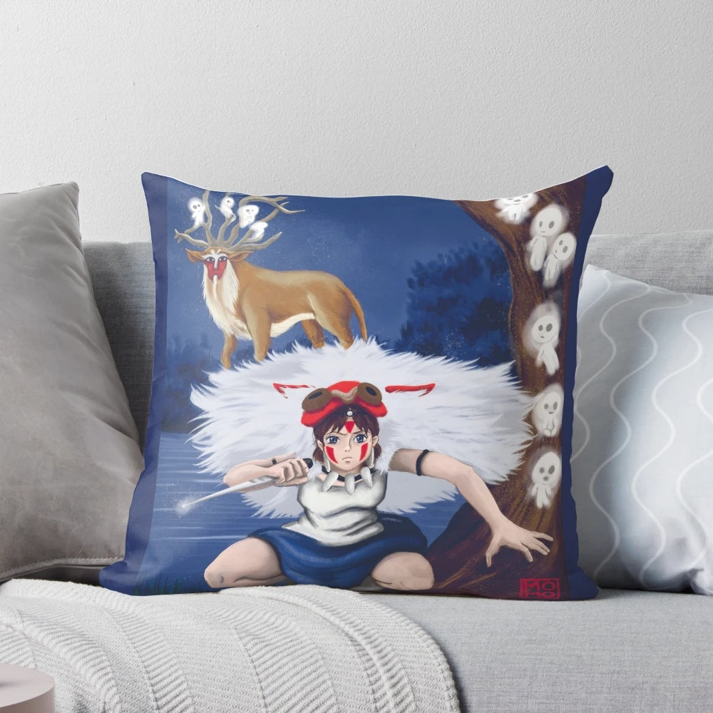 Soft and plush anime-inspired princess pillow for cozy bedroom decor