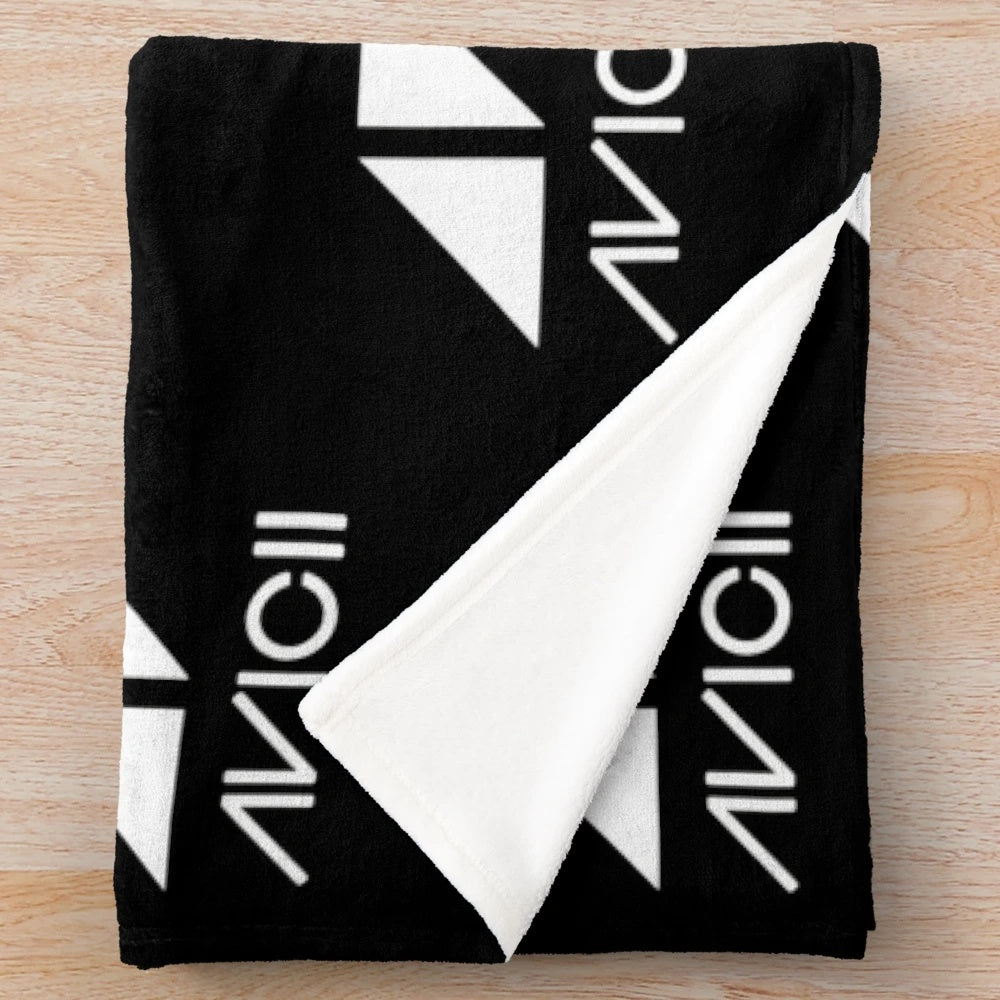 Soft and cozy plush blanket featuring the Avicii logo and design