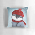 Soft and cuddly baby penguin plush pillow, perfect for holiday decor and gifts