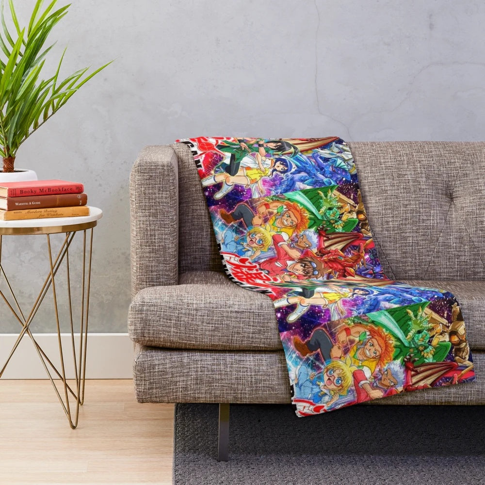 Bakugan-inspired plush blanket