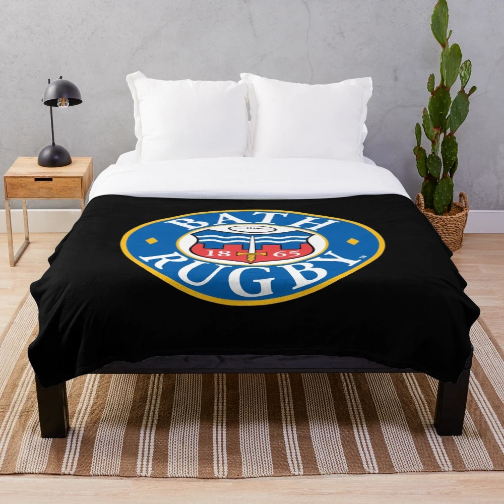 Bath Rugby logo printed on a soft, cozy plush blanket