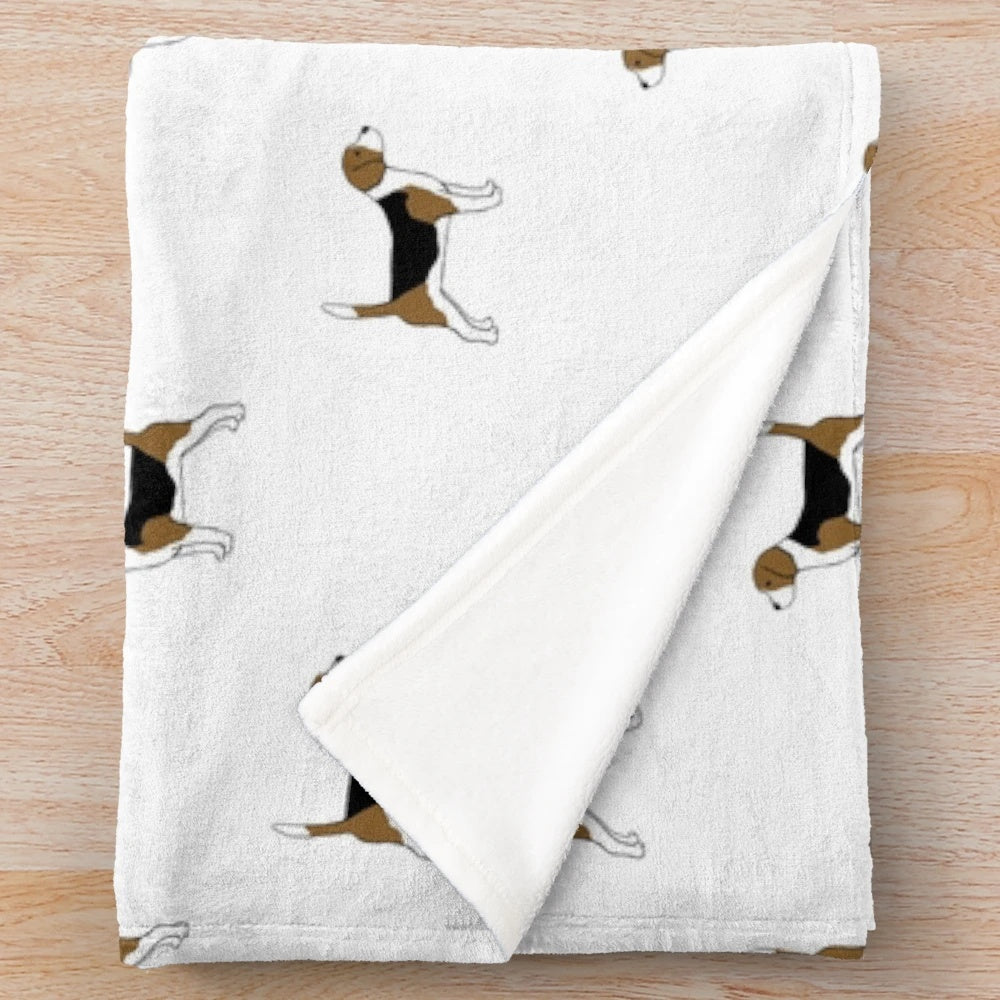 Plush beagle-themed blanket with a cozy, animal-inspired design