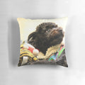 Soft black poodle plush pillow for home decor and gift-giving