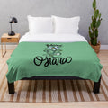 Soft and cozy plush blanket featuring the blessed Ostara pagan spring design